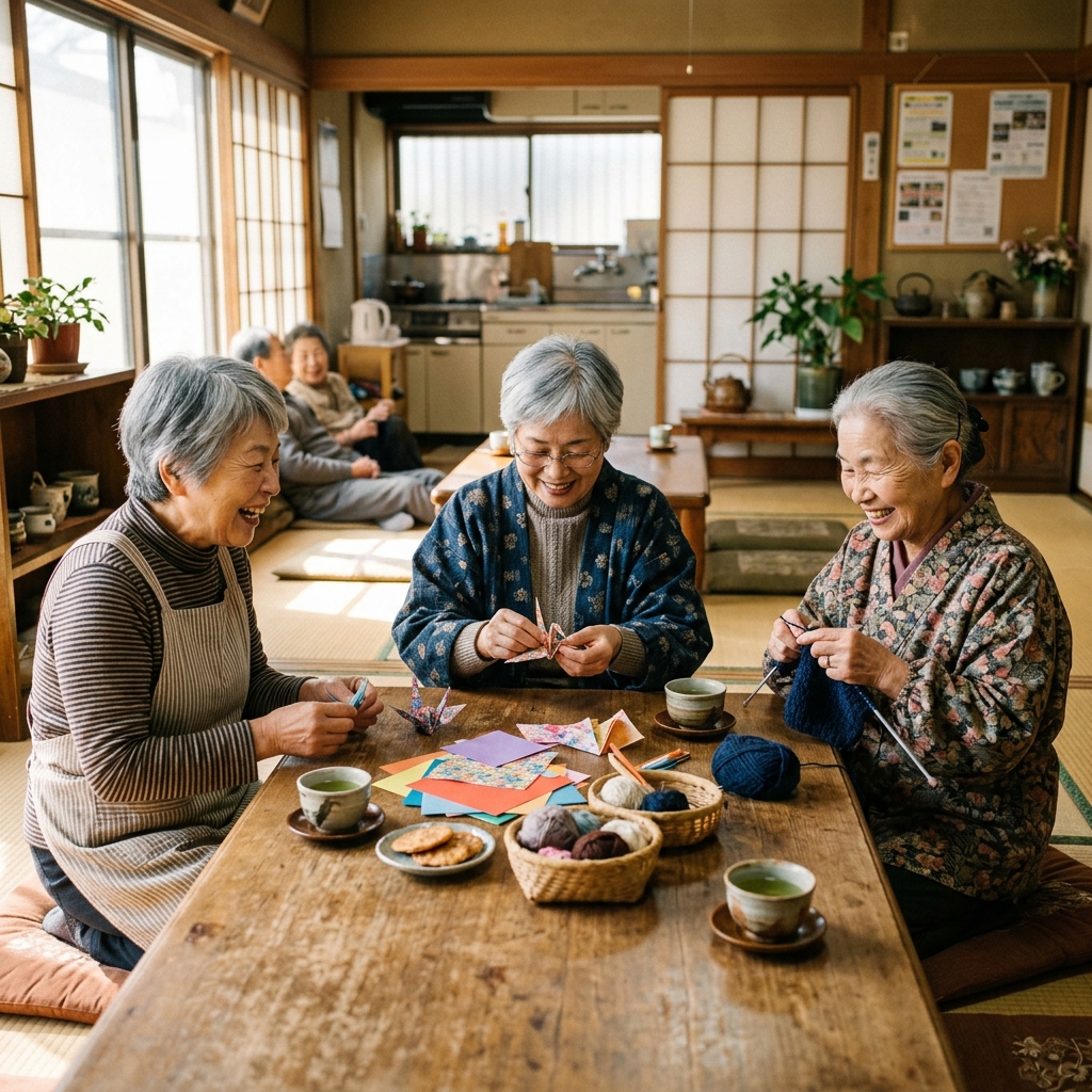 手工芸を楽しむ参加者